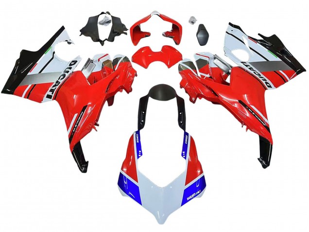 2018-2019 Ducati Panigale V4 V4S Motorcycle Fairings - White Silver Red Glossy Black