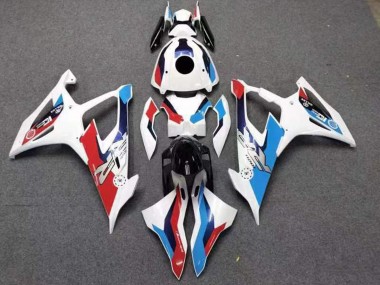 2019-2022 BMW S1000RR Motorcycle Fairings - White Red Blue