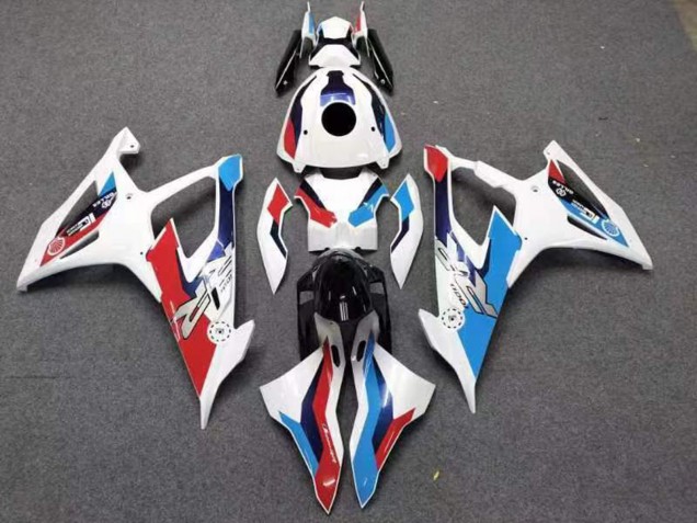 2019-2022 BMW S1000RR Motorcycle Fairings - White Red Blue