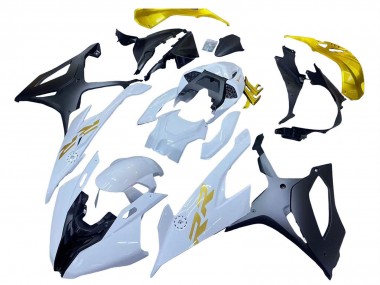 2019-2022 BMW S1000RR Motorcycle Fairings - White Gold