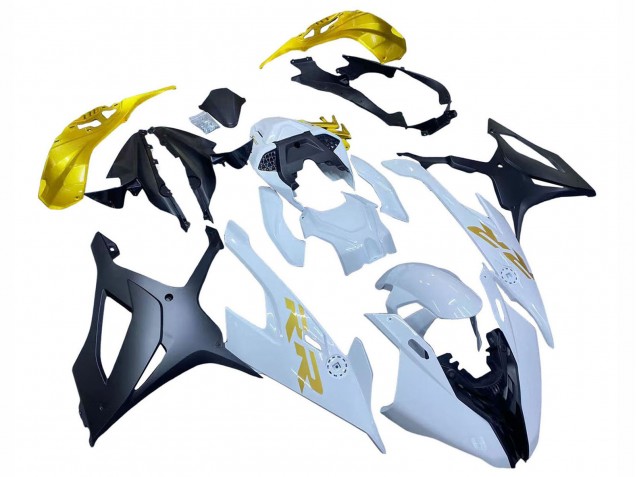 2019-2022 BMW S1000RR Motorcycle Fairings - White Gold