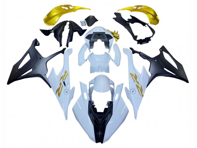 2019-2022 BMW S1000RR Motorcycle Fairings - White Gold