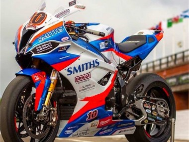 2019-2022 BMW S1000RR Motorcycle Fairings - White Blue Red Smiths