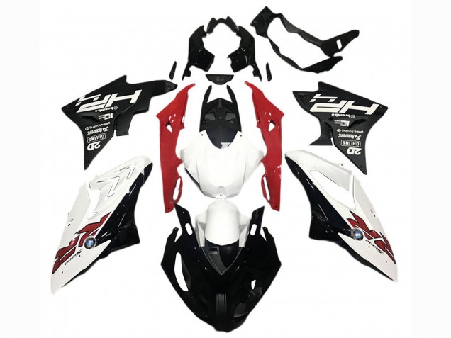 2017-2018 BMW S1000RR Motorcycle Fairings - White Red Matte Black