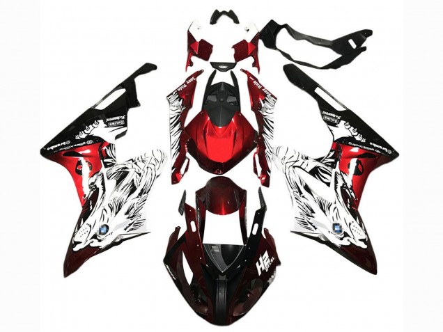2017-2018 BMW S1000RR Motorcycle Fairings - White Red Black