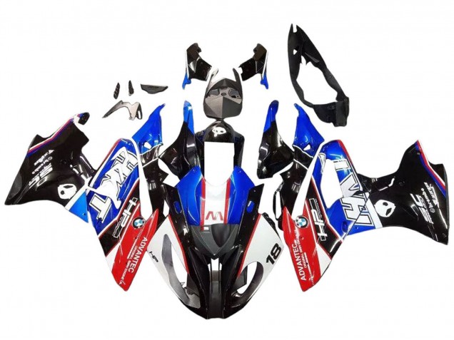 2017-2018 BMW S1000RR Motorcycle Fairings Kits - White Blue Red Glossy Black