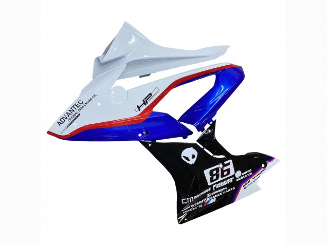 2017-2018 BMW S1000RR Bike Fairings - White Blue Red Glossy Black