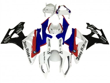 2017-2018 BMW S1000RR Motorcycle Fairings Kit - White Blue Red Glossy Black