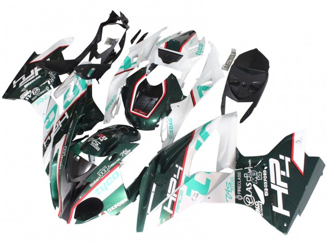 2017-2018 BMW S1000RR Motorcycle Fairings - White Green