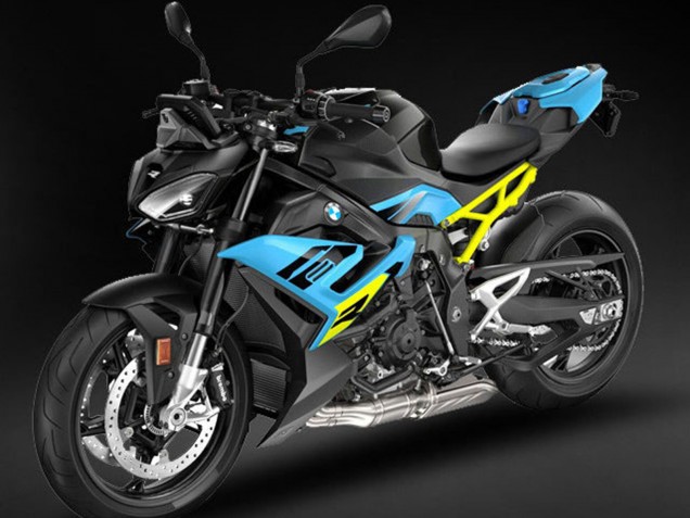 2021-2025 BMW S1000R Motorcycle Fairings - Black Light Blue Yellow