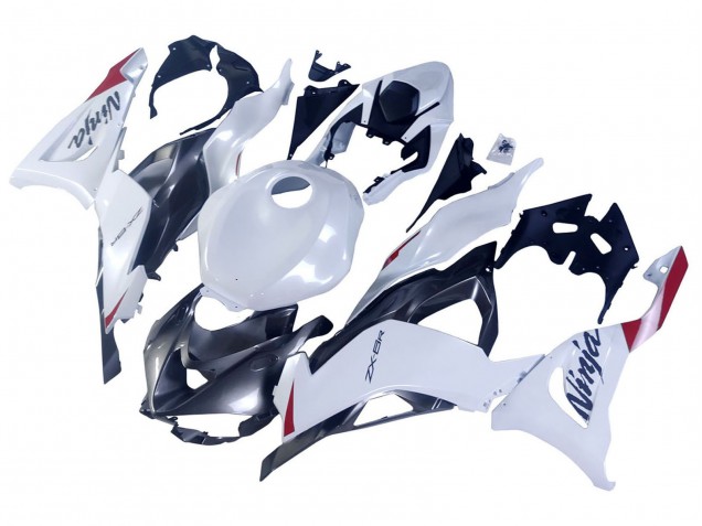 2023-2025 Kawasaki ZX6R Motorcycle Fairings - Pearl White Black Red