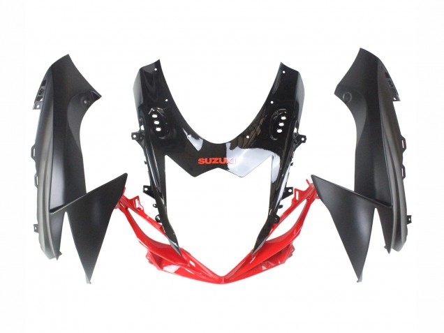 2011-2024 Suzuki GSXR 600 / GSXR 750 Motorcycle Fairings - Black Grey Red Line