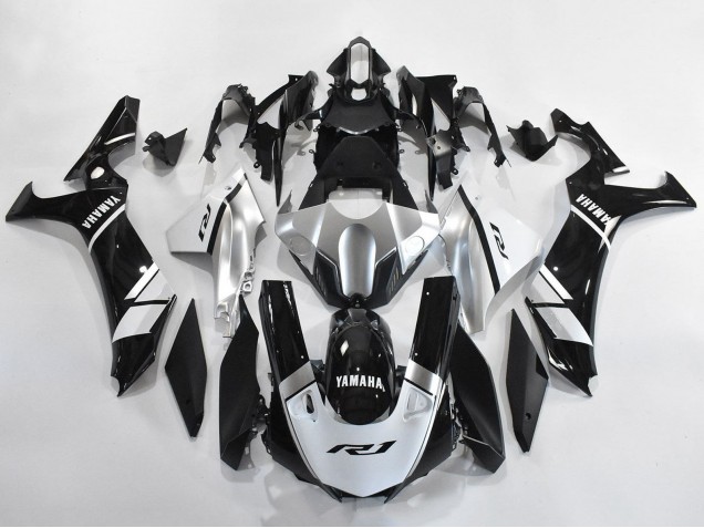 2020-2025 Yamaha YZF 1000 R1 Motorcycle Fairings - Silver White Glossy Black