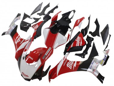 2020-2025 Yamaha YZF 1000 R1 Motorcycle Fairings - White Red Black Milwaukee