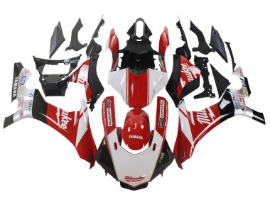 2020-2025 Yamaha YZF 1000 R1 Motorcycle Fairings - White Red Black Milwaukee