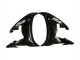 2003-2004 Yamaha YZF R6 Motorcycle Fairings - Glossy Black White Decals