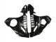 2006-2009 Yamaha YZF R6S Motorcycle Fairings - Glossy Black White Decals