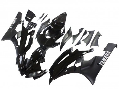 2006-2007 Yamaha YZF 600 R6 Motorcycle Fairings - Glossy Black Matte Black