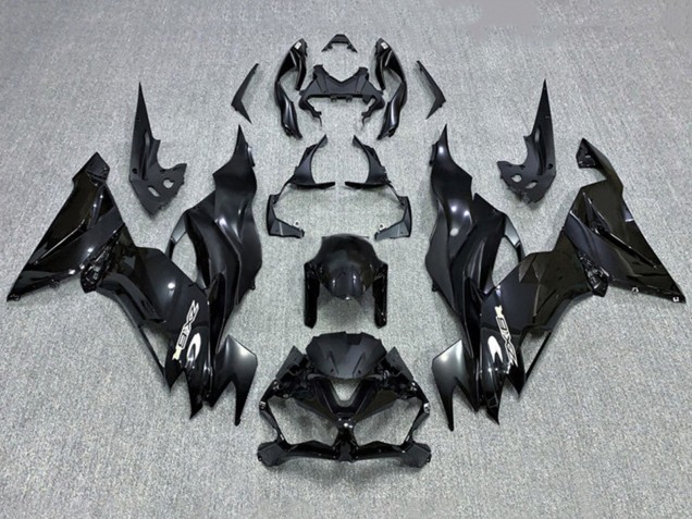 2019-2022 Kawasaki ZX6R Motorcycle Fairing - Glossy Black