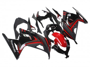 2013-2024 Kawasaki EX300 Motorcycle Fairings - Red Black
