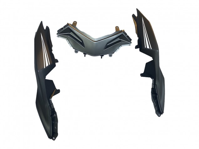 2013-2024 Kawasaki EX300 Motorcycle Fairings - Matte Black White Elf Snow