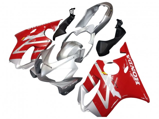 2004-2007 Honda CBR600 F4i Motorcycle Fairings - Silver Red