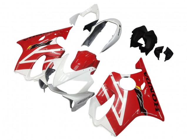 2004-2007 Honda CBR600 F4i Motorcycle Fairings - White Red