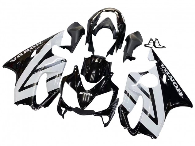 2004-2007 Honda CBR600 F4i Motorcycle Fairings - White Glossy Black