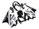 2004-2007 Honda CBR600 F4i Motorcycle Fairings - White Glossy Black