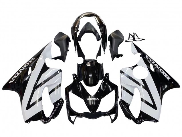 2004-2007 Honda CBR600 F4i Motorcycle Fairings - White Glossy Black