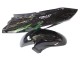 1996-2007 Honda CBR1100XX Blackbird Motorcycle Fairing - Glossy Black Green Flame
