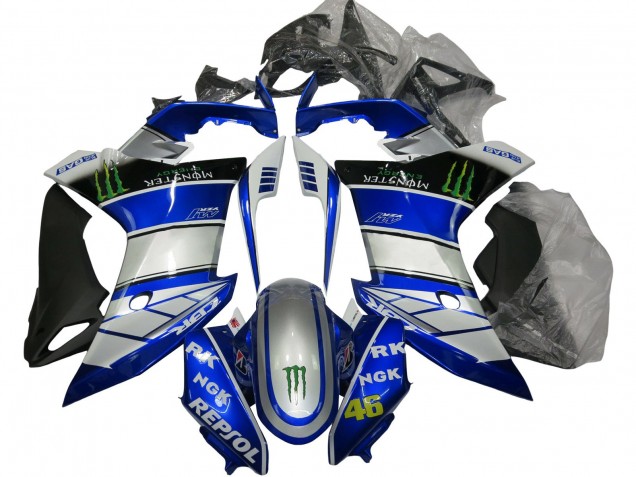 2011-2013 Honda CBR600F Motorcycle Fairings - Silver Blue Glossy Black Green Repsol Monster