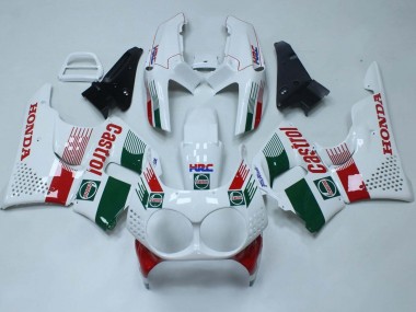 1992-1993 Honda CBR900RR 893 Motorcycle Fairings - White Red Green Castrol HRC