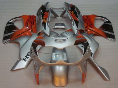 1992-1993 Honda CBR900RR 893 Motorcycle Fairings - Silver Orange Glossy Black