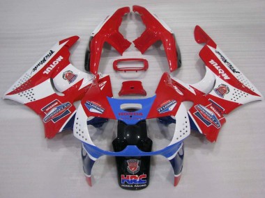 1994-1995 Honda CBR900RR 893 Motorcycle Fairings - White Red Light Blue Motul