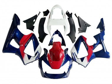 2000-2001 Honda CBR900RR 929 Motorcycle Fairing - White Red Blue