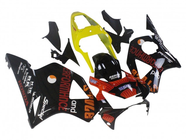 2002-2003 Honda CBR900RR 954 Motorcycle Fairings - Yellow Red Glossy Black Repsol Rossi