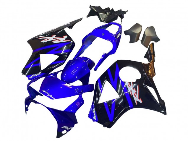 2002-2003 Honda CBR900RR 954 Motorcycle Fairing Kits - Blue Glossy Black