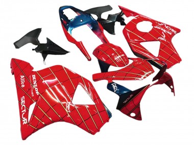 2002-2003 Honda CBR900RR 954 Motorcycle Fairings - Red Dark Blue Dunlop