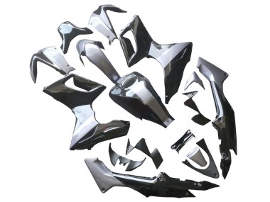 2002-2006 Honda CBR125R Motorcycle Fairings - Silver Glossy Black