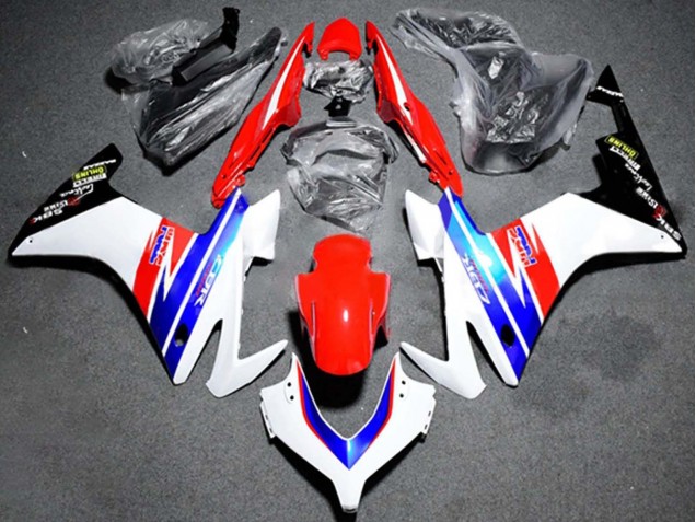 2013-2015 Honda CBR500R Motorcycle Fairing - White Red Blue HRC
