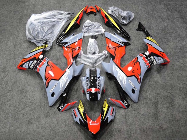 2013-2015 Honda CBR500R Motorcycle Fairings - Glossy Nardo Grey Yellow Glossy Black Repsol HRC Red Bull