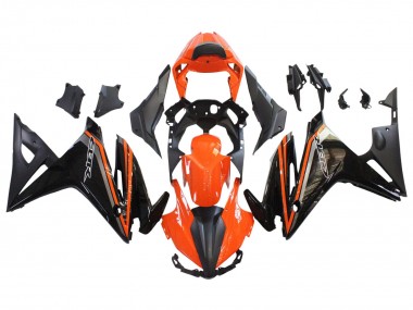 2016-2018 Honda CBR500R Motorcycle Fairings - Orange Glossy Black Matte Black
