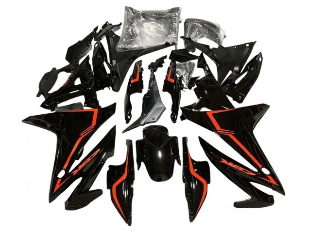 2016-2018 Honda CBR500R Motorcycle Fairings - Glossy Black Red