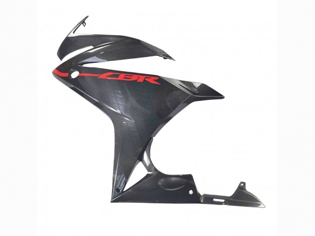 2016-2018 Honda CBR500R Motorcycle Fairings - Black Carbon Fiber Red