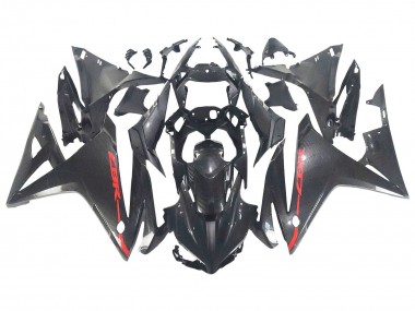 2016-2018 Honda CBR500R Motorcycle Fairings - Black Carbon Fiber Red