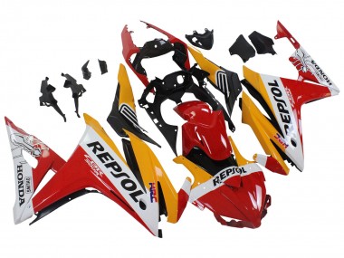 2016-2018 Honda CBR500R Motorcycle Fairings - Yellow White Red Repsol HRC