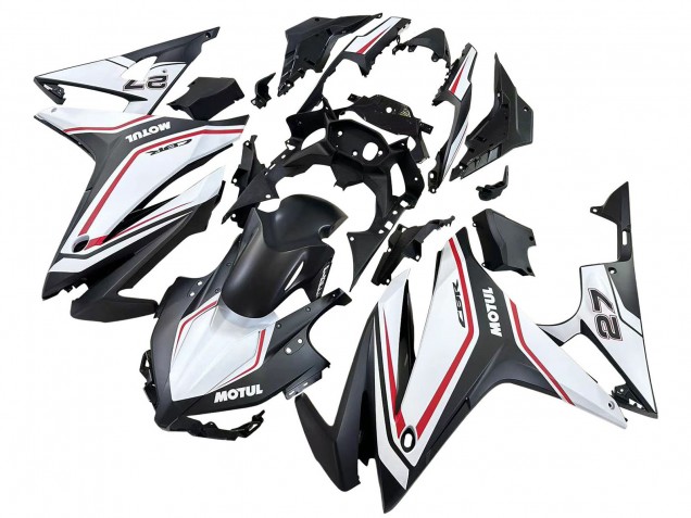 2016-2018 Honda CBR500R Motorcycle Fairings - White Red Matte Black