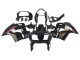1998-2001 Honda VFR 800 Motorcycle Fairings - Glossy Black Red Decal