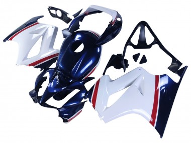 2002-2013 Honda VFR 800 Motorcycle Fairings - White Red Dark Blue